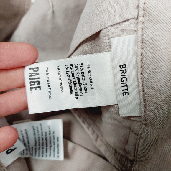 New PAIGE Brigitte Self Tie Angled Pockets in Vintage Eros Rose P3172 - Picture 10 of 11